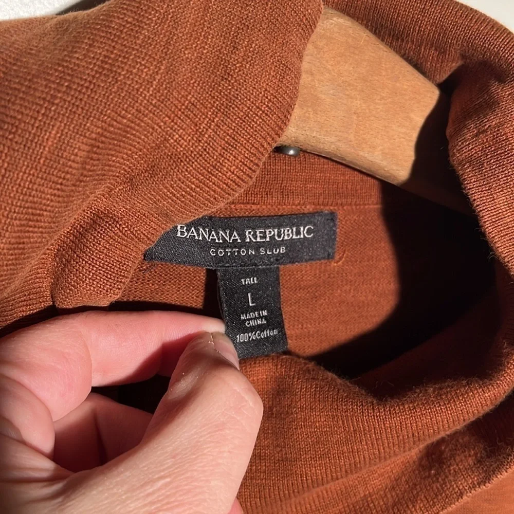 Banana Republic Chestnut Mock Neck Lightweight Sweatshirt